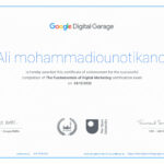 Ali Mohammadioun - Google Digital Garage - Funamentals of digital marketing