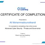 Ali Mohammadioun - Great Learning - Advance Cyber Security