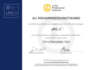 Ali Mohammadioun - LPIC-1