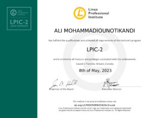 Ali Mohammadioun - LPIC-2