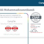 Ali Mohammadioun - CompTIA - CSAP